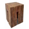 Sitzhocker Sitzwürfel Quadratischer Hocker Blumensäule Mangoholz