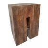 Sitzhocker Sitzwürfel Quadratischer Hocker Blumensäule Mangoholz