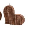 Fotoständer Blumenvase Set 3-teilig Herzen Fotohalter Mangoholz massiv
