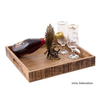 Holztablett Servierbrett Deko Tablett eckig Vintage...