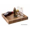Holztablett Servierbrett Deko Tablett eckig Vintage Mangoholz massiv