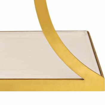 Beistelltisch Dekotisch eckig Sofatisch Tisch Metall gold Emaille