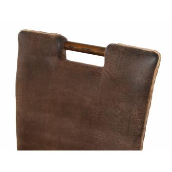 Rattanstuhl Esszimmer Stuhl Bilbao Griff vollgepolstert prairie brown