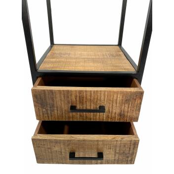 Bücherregal Stand Regal Bücherbord 40x180x40 cm mit Schubladen