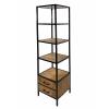 Bücherregal Stand Regal Bücherbord 40x180x40 cm mit Schubladen