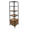 Bücherregal Stand Regal Bücherbord 40x180x40 cm mit Schubladen
