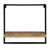 Hängeregal Wandregal Bücher Regal Bücherbord 50x50x25 cm schwarz