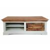 TV Lowboard TV Schrank B 114 H 45 cm Massivholz Fernsehschrank Ibiza
