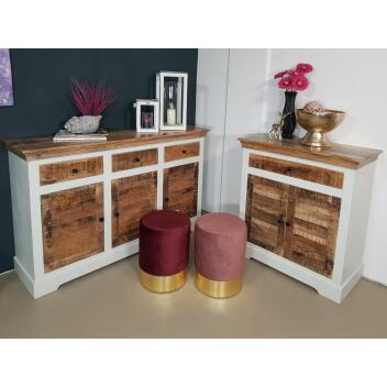 Sideboard Anrichte B 140 H 90 cm Kommode 3türig Ibiza Massivholz