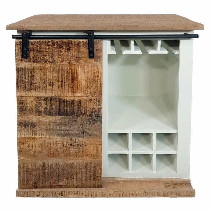 Barschrank B 72 H 80 cm Weinregal Wein Schrank Hausbar Weinbar