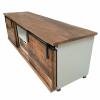 TV Schrank Massivholz B 125 H 45 cm TV Lowboard Fernsehschrank