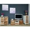 TV Schrank Massivholz B 125 H 45 cm TV Lowboard Fernsehschrank