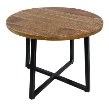Couchtisch rund 60cm Beistelltisch Cannes Metall-Gestell...