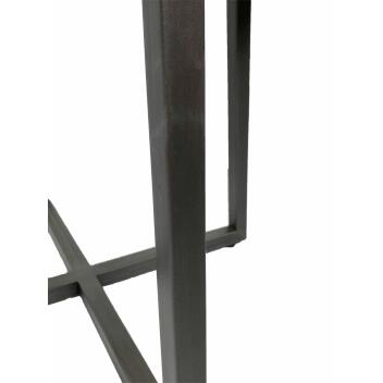 Couchtisch rund 60cm Beistelltisch Cannes Metall-Gestell schwarz weiß