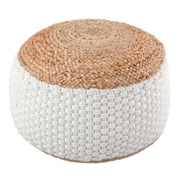 Sitzpouf Jute Sitzhocker rund Deko Hocker natur Sitzpouf...