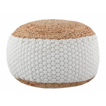 Sitzpouf Jute Sitzhocker rund Deko Hocker natur Sitzpouf...