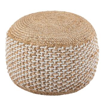 Sitzpouf Jute Sitzhocker rund Deko Hocker natur Sitzpouf Fußhocker