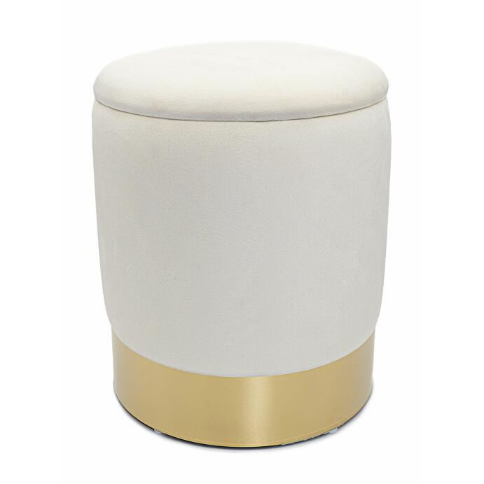 Samthocker Deko Hocker Samt Pouf Dekopouf Velour mit Stauraum Deckel
