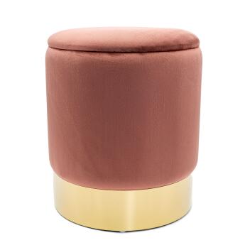 Samthocker Deko Hocker Samt Pouf Dekopouf Velour mit Stauraum Deckel