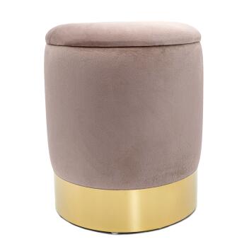 Samthocker Deko Hocker Samt Pouf Dekopouf Velour mit Stauraum Deckel