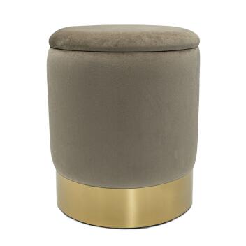 Samthocker Deko Hocker Samt Pouf Dekopouf Velour mit Stauraum Deckel