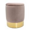 Samthocker Deko Hocker Samt Pouf Dekopouf Velour mit Stauraum Deckel