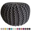 Strickhocker Pouf Sitzpouf Sitzpuff Grobstrick Pouf Bodenkissen Ø 55cm