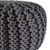 Strickhocker Pouf Sitzpouf Sitzpuff Grobstrick Pouf Bodenkissen Ø 55cm