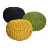 Strickhocker 3er Set Pouf Sitzpouf Sitzpuff Pouf Bodenkissen Ø 55cm