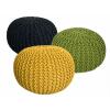 Strickhocker 3er Set Pouf Sitzpouf Sitzpuff Pouf Bodenkissen Ø 55cm
