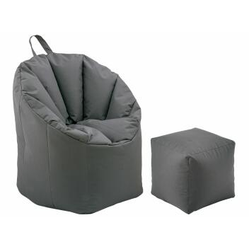 Sitzsessel Set Sitzsack Relaxsessel mit Hocker Big Bamba formstabil