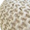 Premium Pouf Sitzpouf Strickhocker Ø 55 cm Innen & Außen waschbar