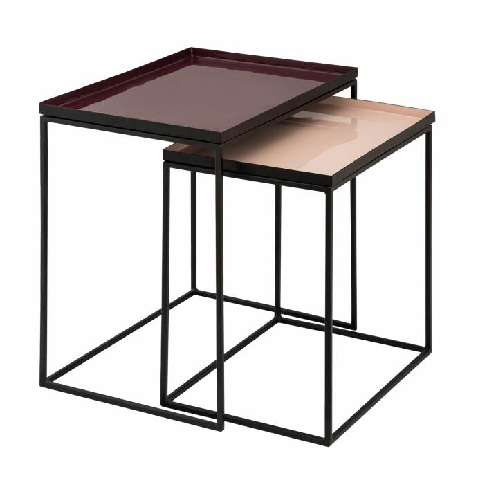 Beistelltisch 2er Set Satztisch Dekotisch Sofatisch Copenhagen Emaille