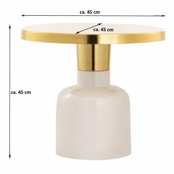 Beistelltisch rund Dekotisch Lampentisch Sofatisch Glam Tisch Metall