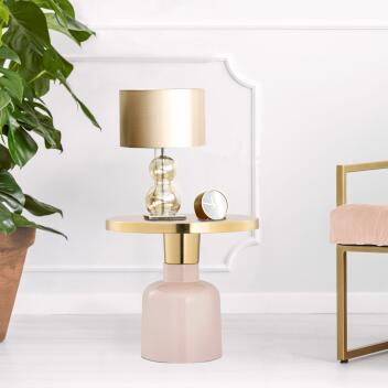Beistelltisch rund Dekotisch Lampentisch Sofatisch Glam Tisch Metall