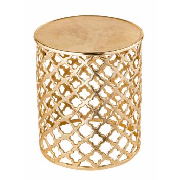Dekotisch Beistelltisch Kairo silber o. gold Aluminium Orientalisch