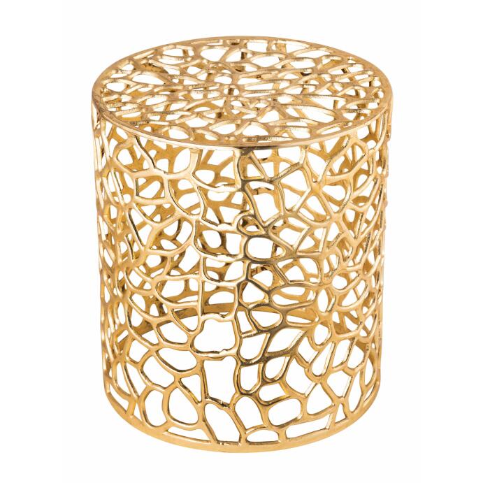 Beistelltisch Metall Dekotisch Agadir silber o. gold Korallen-Design