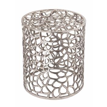 Beistelltisch Metall Dekotisch Agadir silber o. gold Korallen-Design