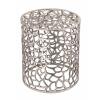 Beistelltisch Metall Dekotisch Agadir silber o. gold Korallen-Design