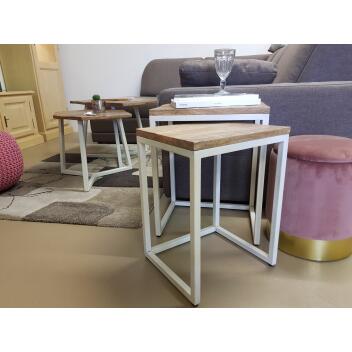 Couchtisch 2er Set Stück Wohnzimmer Satztisch Dallas schwarz o. weiß