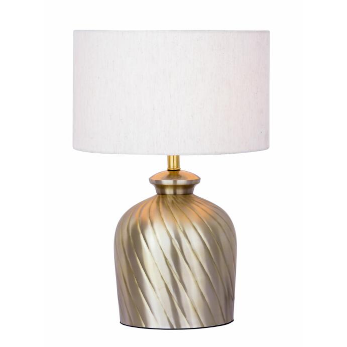 Tischlampe Nachttischlampe ø 30 x H 52 cm Metall Sockel gold silber