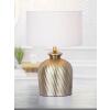 Tischlampe Nachttischlampe ø 30 x H 52 cm Metall Sockel gold silber