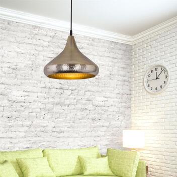 Hängelampe Pendelleuchte Metall Hängeleuchte Tropfenform gold/silber