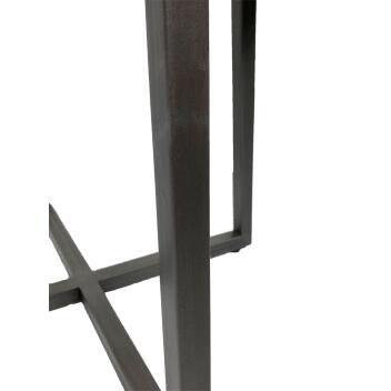 Couchtisch rund 60cm Cannes Beistelltisch Metall-Gestell weiß gekälkt