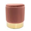 Samthocker Deko Hocker Samt Pouf Dekopouf Velour mit Stauraum rose
