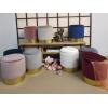 Samthocker Deko Hocker Samt Pouf Dekopouf Velour mit Stauraum rose