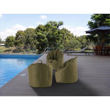 Sitzsessel Sitzsack Garten Sessel outdoor Big Bamba formstabil beige