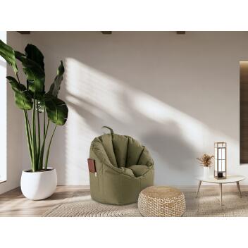 Sitzsessel Sitzsack Garten Sessel outdoor Big Bamba formstabil beige