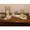 Windlicht Set romantisch 2-teilig mit Glaseinsatz rund gold