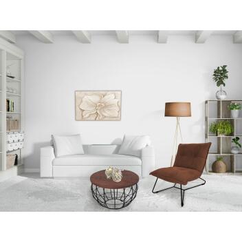 Couchtisch nachhaltig rund Wohnzimmer Massivholz London 55cm bassano